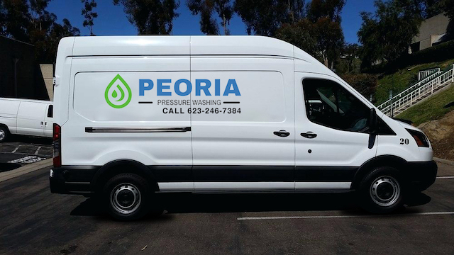 pressure washing service van